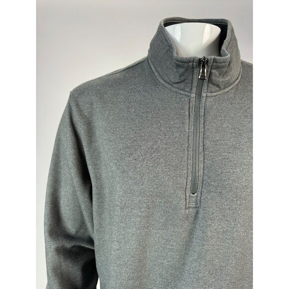 Izod Advantage Performance Stretch Grey Quarter-Zip Pullover Sweatshirt XL - Picture 11 of 16